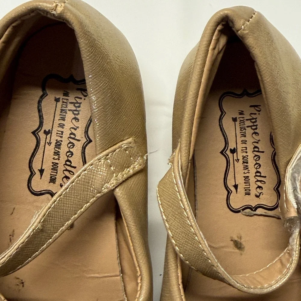Elegant‎ Gold Bow Kids Dress Shoes